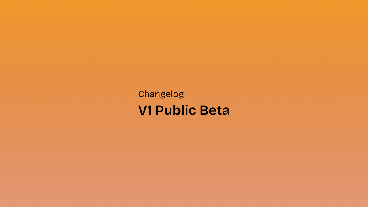 V1 — Public Beta